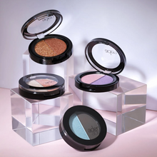 Load image into Gallery viewer, Shine Eyeshadow Powder Duo 03 - Blue/Dark Grey
